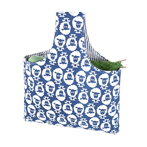 Teamoy Knitting Tote Bag, Travel Project Wrist Bag for Needles(14inches), Yarn and Crochet Supplies, Lightweight, Perfect Size for Knitting on The Go (Large, Sheep) - Image 1