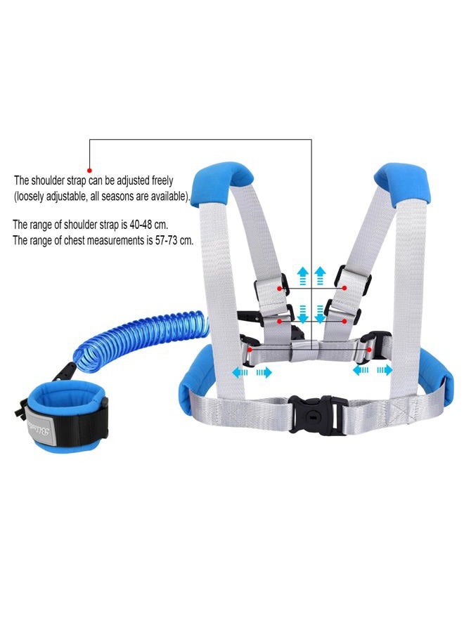 Blisstime 2 in 1 Toddler Leash -Anti Lost Wrist Link for Toddlers -Toddler Harness,Baby Leash,Leash for Toddlers,Wrist Leashes,Child Leashes for Toddlers,Not Easy to Open Without Key - Image 4