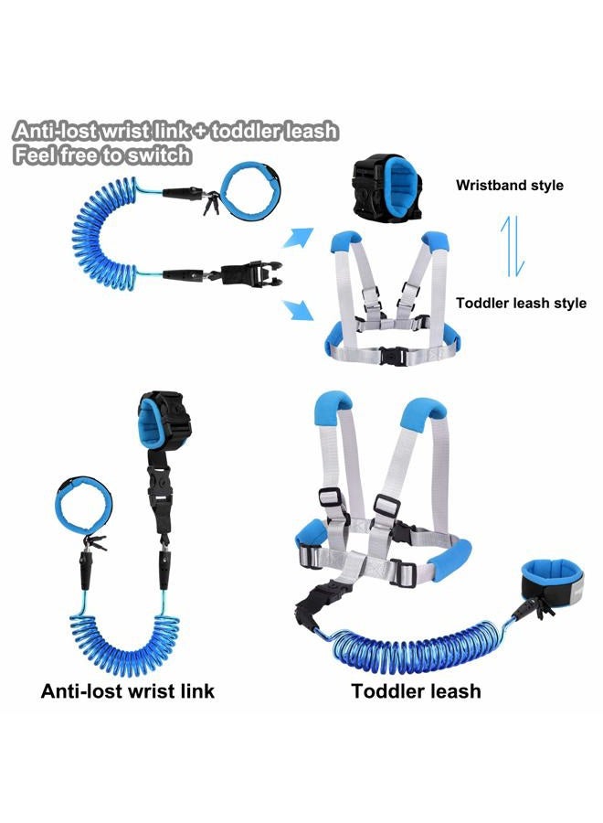 Blisstime 2 in 1 Toddler Leash -Anti Lost Wrist Link for Toddlers -Toddler Harness,Baby Leash,Leash for Toddlers,Wrist Leashes,Child Leashes for Toddlers,Not Easy to Open Without Key - Image 2