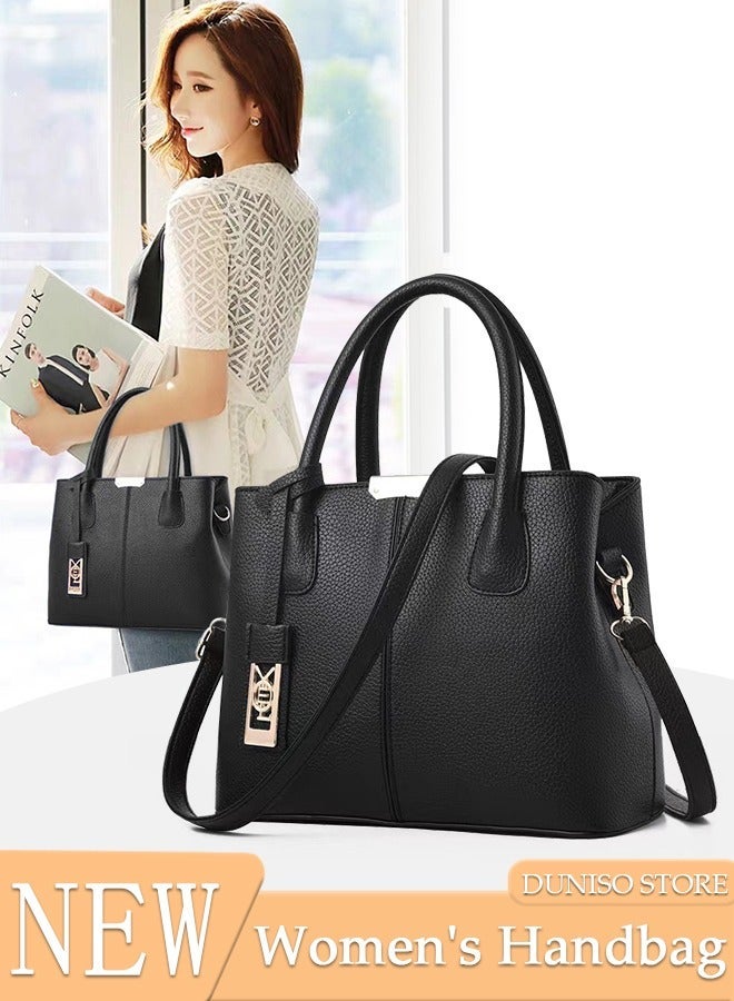 DUNISO Elegant Women's Handbag with Removable Shoulder Strap Large Capacity Tote Shoulder Bag Fashion Ladies Satchel Bag for Office Travel Daily Bag - Image 1