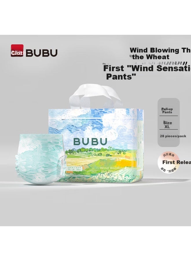 Bubu Wind Blowing Wheat Wave Pull-up Pants XL Size 28 Pieces Ultra-thin Breathable Wind Sensation Pants - Image 1