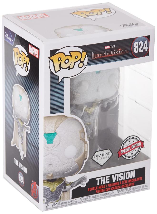 Funko Pop Marvel WandaVision The Vision Diamond BAM Exclusive Bobble-Head Figure - Image 3