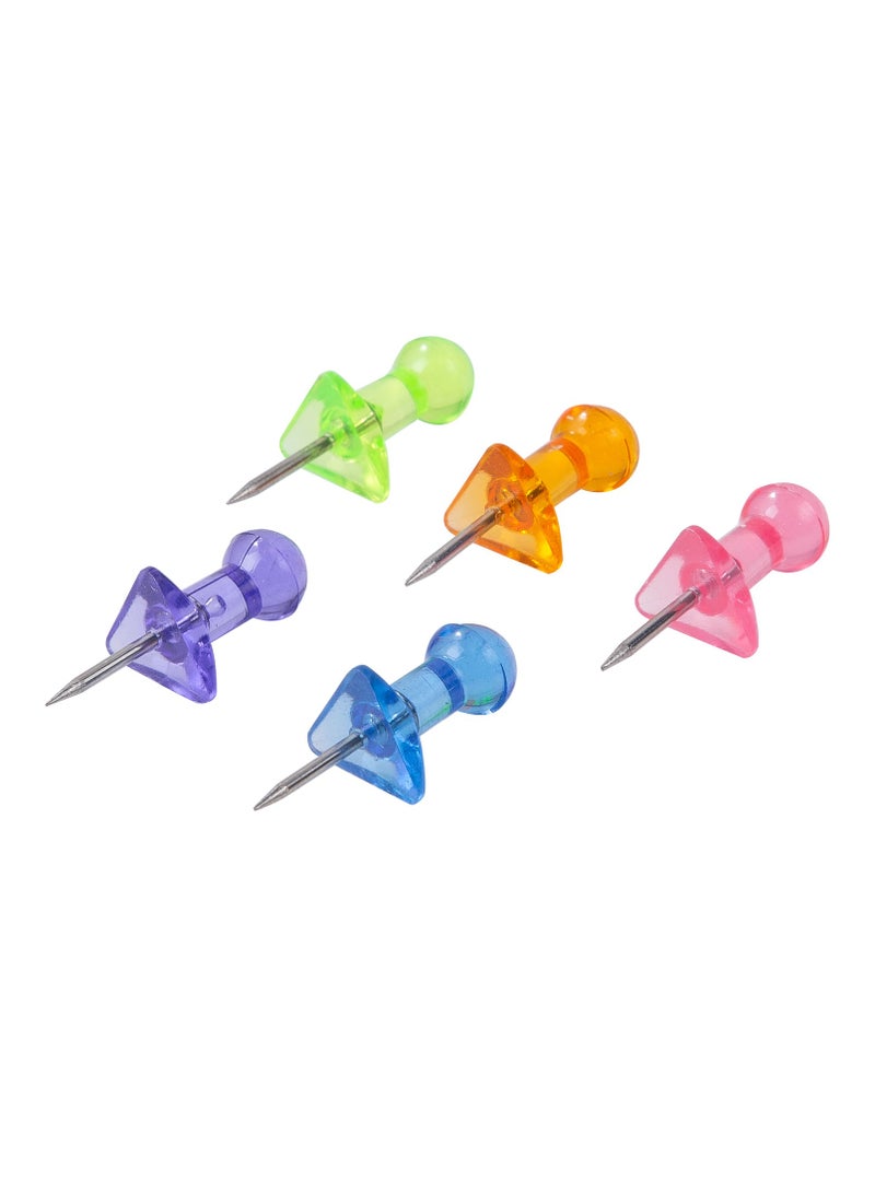 Deli E0030 Push Pins - 23mm, 1", Silver - Image 1