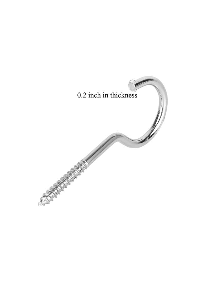 PROMASS promass Large Screw Hooks, 4 Inches Heavy Duty Ceiling Hooks for Indoor and Outdoor Hanging Plants, 10 Pieces  - Image 3