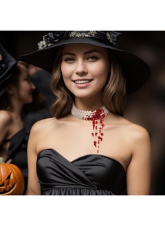 Halloween Costume Dripping Blood Multi Layered Simulated Pearls Choker Necklace For Women Vampire Party Prom Ivory Color - pzsku/ZAC3150E5F1E1B909503BZ/45/_/1735214660/d5bfef0a-52ef-4a8f-82c1-40a2bddde2f5