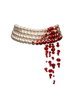 Halloween Costume Dripping Blood Multi Layered Simulated Pearls Choker Necklace For Women Vampire Party Prom Ivory Color - pzsku/ZAC3150E5F1E1B909503BZ/45/_/1735214719/e6002145-bb4f-420d-8f05-5bcdcb9ed0fc