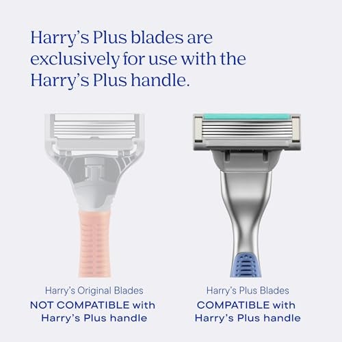 Harry's Harrys Plus Razor Shaving Kit for Men Premium Handle and 3 Razor Blade Cartridges Advanced Pivoting System Clay - Image 3