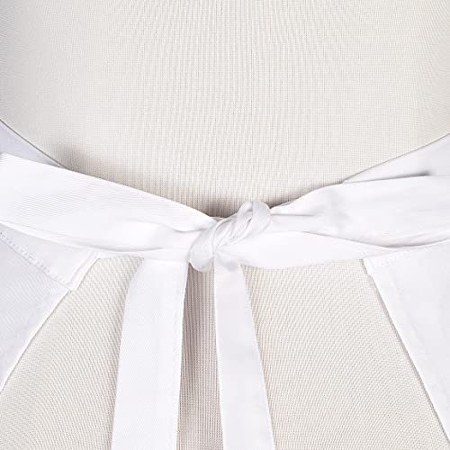Love Potato Cotton White Lace Kitchen Waist Apron with Two Pockets Cosplay Costume - Image 4