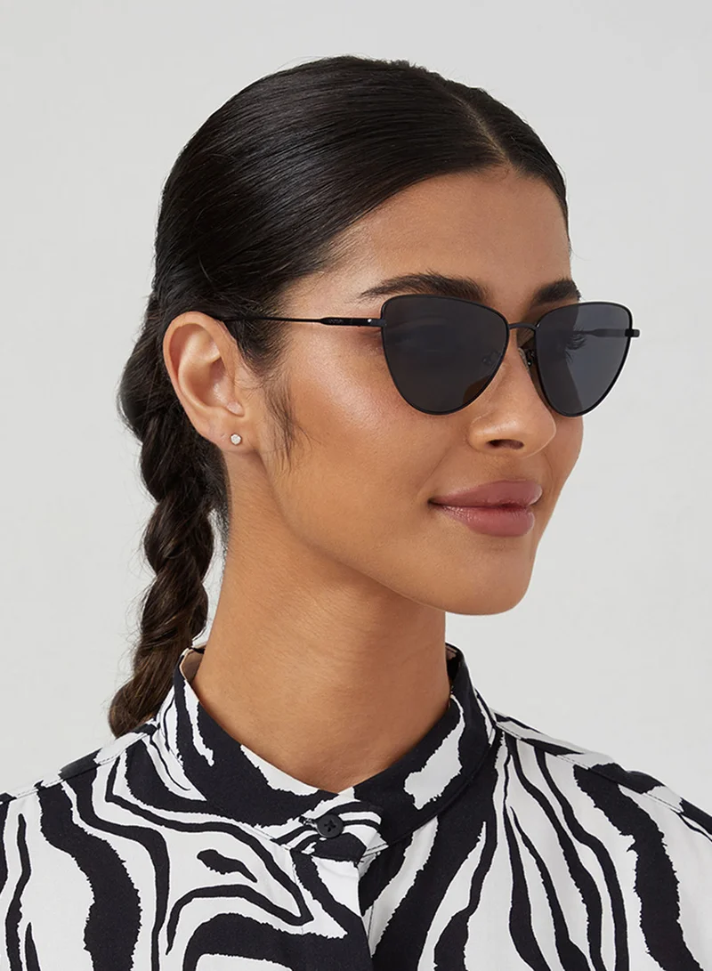 30Sundays Eira,Women Sunglasses, Cat Eye Sunglasses, UV Protection: UV400 (Black,Black)
