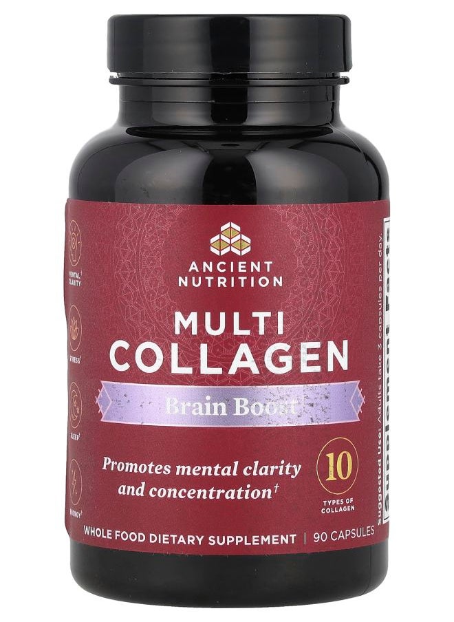 Ancient Nutrition - Multi Collagen Brain Boost 90 Capsules - Image 1
