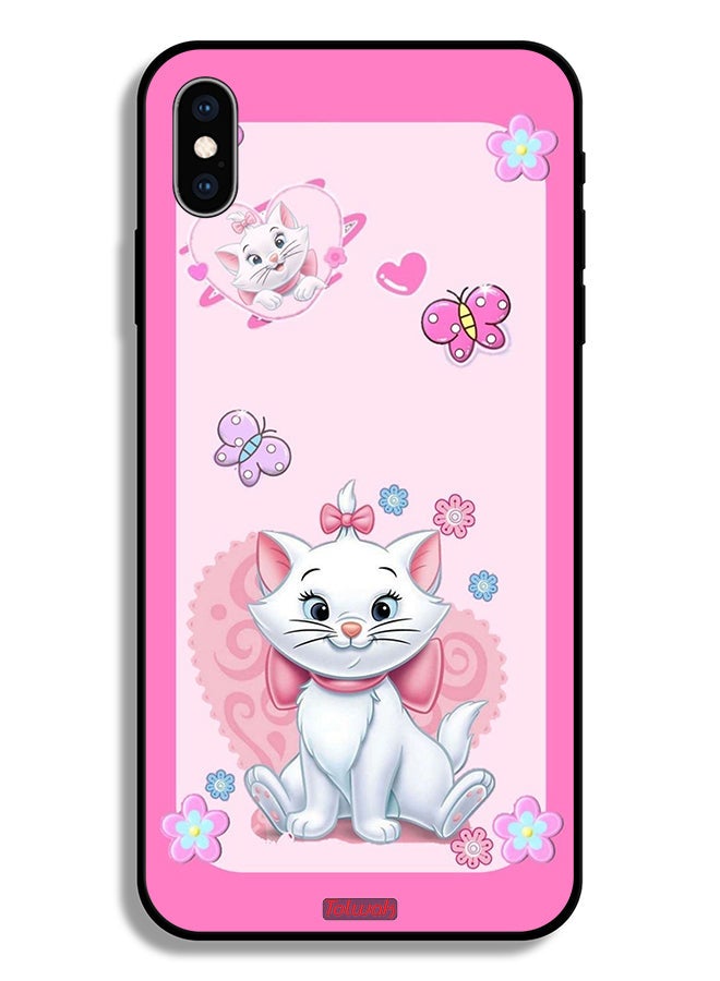 Tolwak Apple iPhone XS Protective Case Cute Lady Cat - Image 2