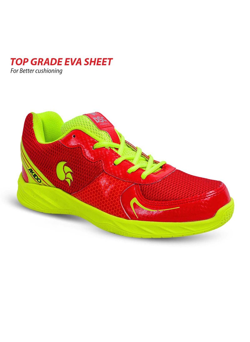 DSC Akido Badminton Shoes | 3 UK/ 4 US/ 37 EU | Material: Leather | For Kids | Lightweight and Durable | Better cushioning | Integrated lacing straps | Comfortable and Breathable - Image 4
