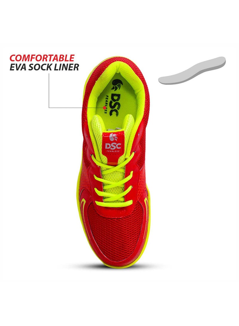 DSC Akido Badminton Shoes | 3 UK/ 4 US/ 37 EU | Material: Leather | For Kids | Lightweight and Durable | Better cushioning | Integrated lacing straps | Comfortable and Breathable - Image 5