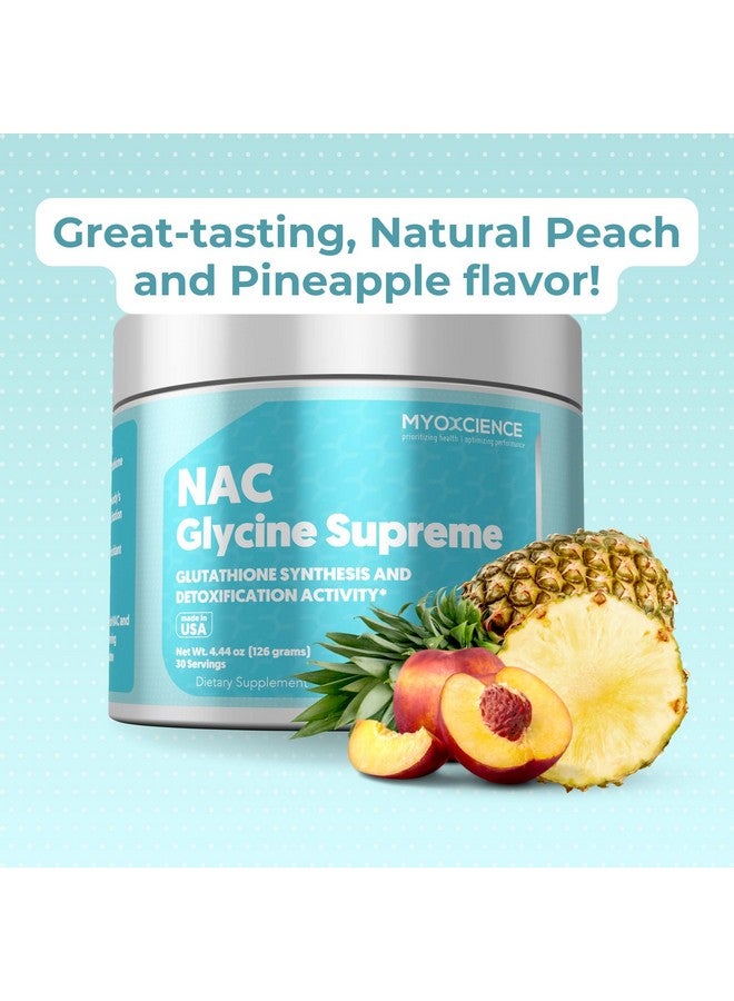 MYOXCIENCE NAC Glycine Supreme | N-Acetyl-L-Cysteine, Glycine, and Taurine Combination (Natural Peach and Pineapple Flavor) (30 Servings) - Image 5
