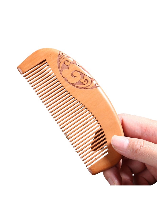 إيكو شاين Natural Wide Tooth Wood Comb for Hair Detangling and Scalp Massage - Image 1