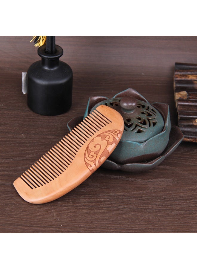 إيكو شاين Natural Wide Tooth Wood Comb for Hair Detangling and Scalp Massage - Image 3