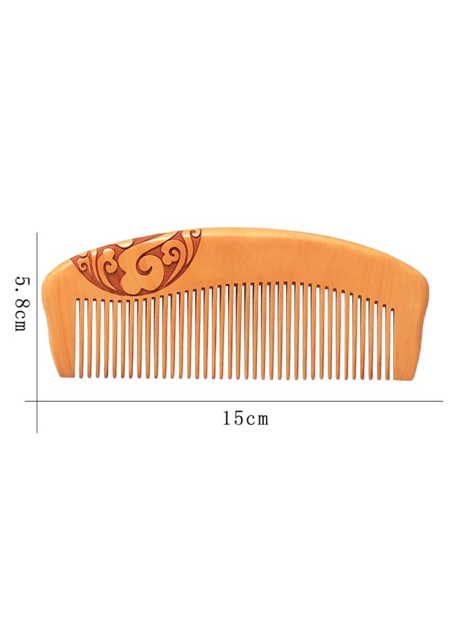 إيكو شاين Natural Wide Tooth Wood Comb for Hair Detangling and Scalp Massage - Image 2