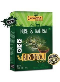 Luxura Sciences Organic Bhringraj Powder  Reduces Dandruff Thinning  Dryness  Adds Shine  Restores Natural Color of Hair  Scalp Nourishing Powder for Hair Mask  705 Oz200g 