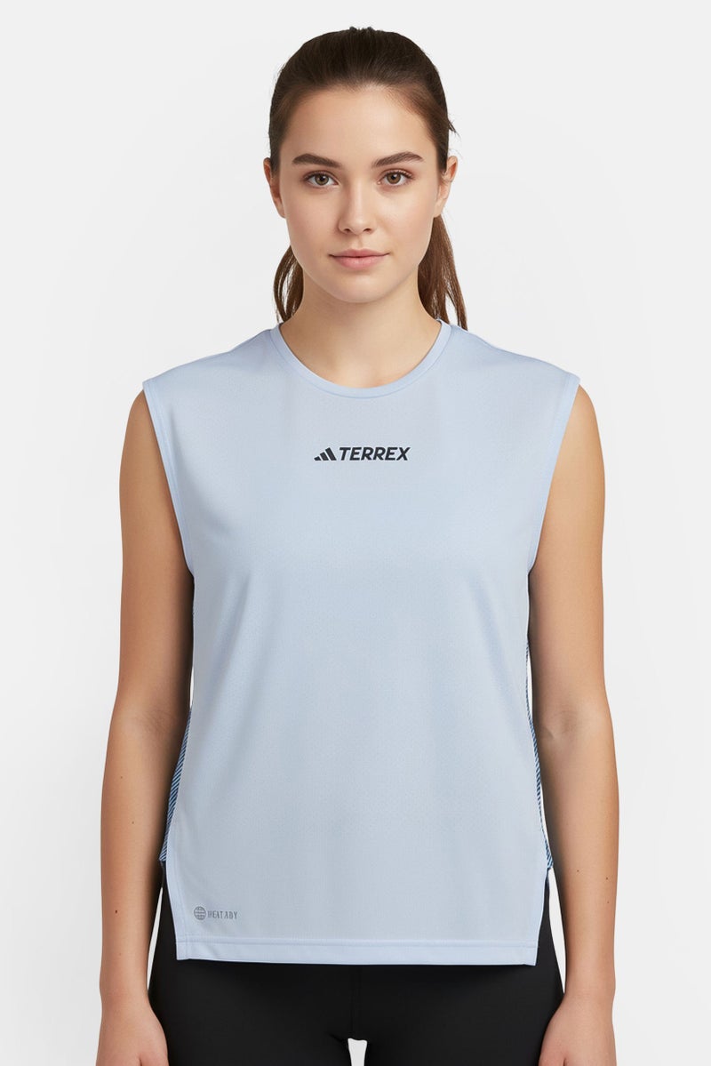 Adidas Women Sportswear Fit Sleeveless Training Tops, Multicolor - Image 1