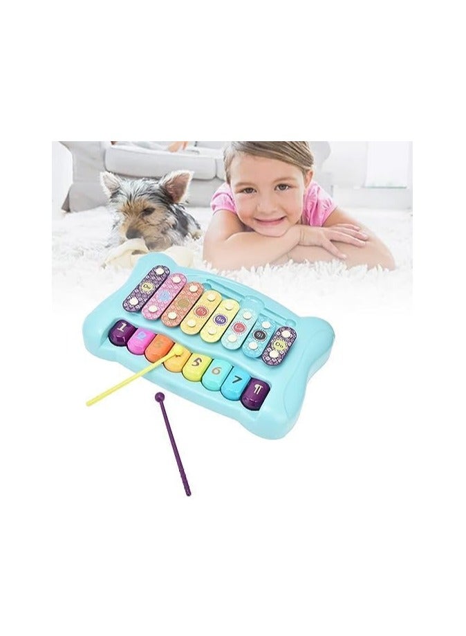 UKR Musical Xylophone Educational Instrument Toy for Toddlers | 8 Different Notes | Perfect for Ages 3 to 5 (Blue) - Image 5