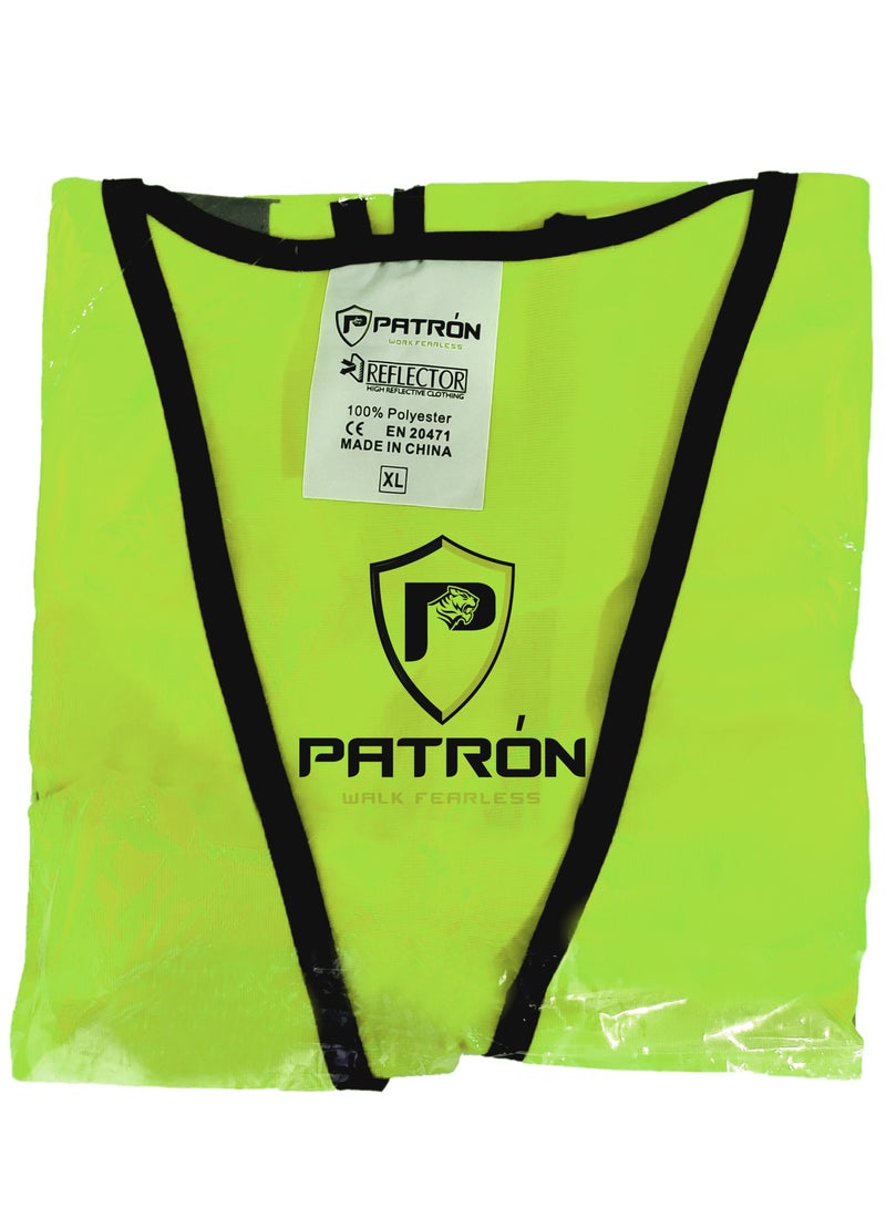 Patron High Visibility Reflective Safety Vest For Men And Women With Velcro Closure For Easy To Wear - Image 3