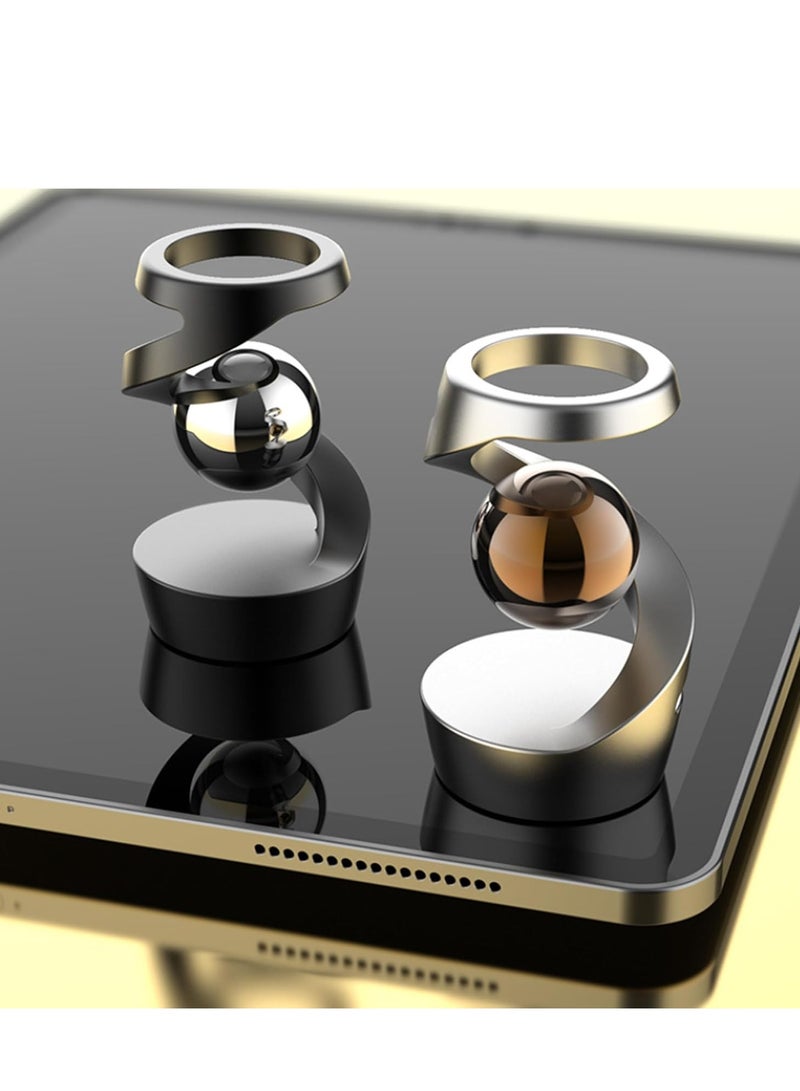 Fidget Toys for Adults Metal Fidget Toys Desk Fidgets for Office for Adults Quite Kids Fidget Toys for Anxiety and Stress Black Silver