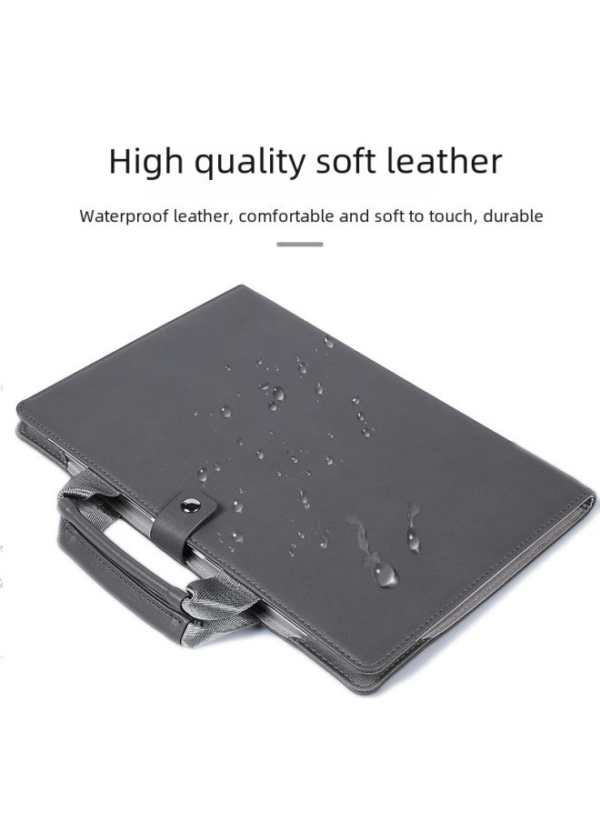 Generic - Direct Supply Macbook Pro Laptop Case Protective Case Suitable For Apple Notebook Leather Computer Bag-Color:Grey-Applicable Model:16 Inch - Image 1