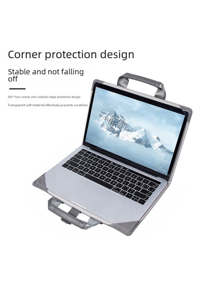 Generic - Direct Supply Macbook Pro Laptop Case Protective Case Suitable For Apple Notebook Leather Computer Bag-Color:Grey-Applicable Model:16 Inch - Image 1
