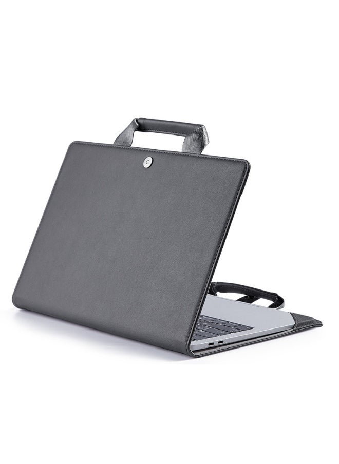 Generic - Direct Supply Macbook Pro Laptop Case Protective Case Suitable For Apple Notebook Leather Computer Bag-Color:Grey-Applicable Model:16 Inch - Image 1