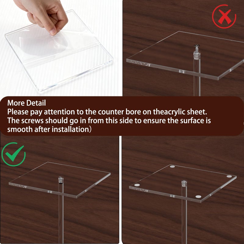 HEKORE Clear Acrylic Balloon Stand for Table with Base â€“ 6 Pack 15.75â€‘inch Balloon Sticks with Base, Reusable Tabletop Display for Centerpieces & Party Decorations - Image 4