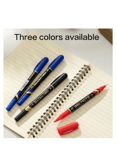 Deli 3-Piece Twin Tip Permanent Marker Multicolour  - Image 4