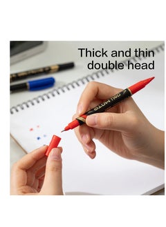 Deli 3-Piece Twin Tip Permanent Marker Multicolour  - Image 5