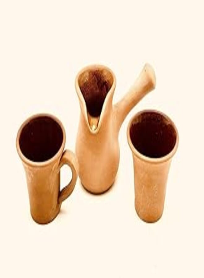 Set of 3 Pottery Coffee & 2 Cups