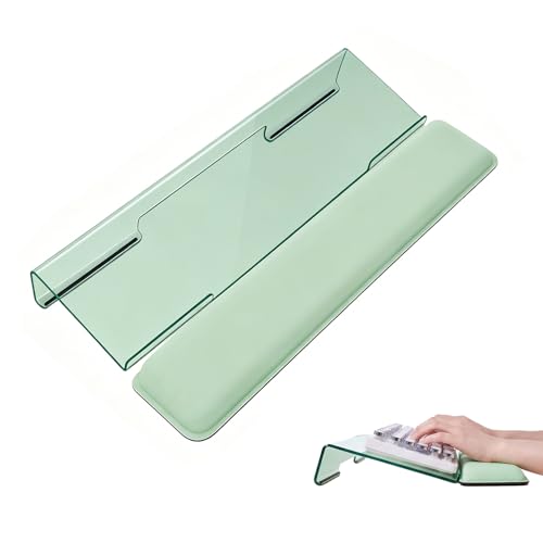 Laborio Computer Keyboard Wrist Rest Stand for Desktop, Keyboard Riser Holder with Wrist Pad for Office Desk, Home, School (Green) - Image 1