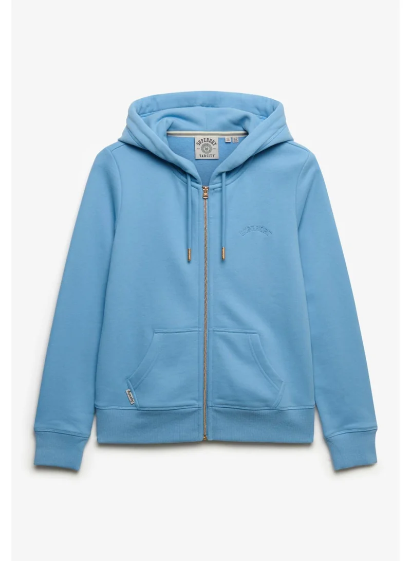 Superdry Essential Logo Zip Hoodie Half Brushed
