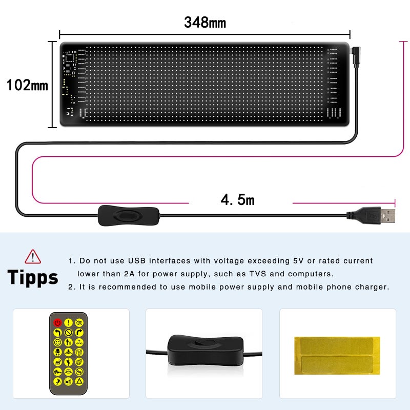 شاشة إعلانات سيارات مرنة LED بتقنية البلوتوث كاملة الألوان - Image 2