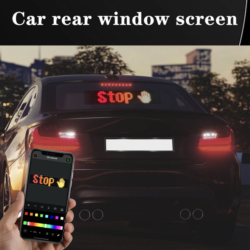 شاشة إعلانات سيارات مرنة LED بتقنية البلوتوث كاملة الألوان - Image 3