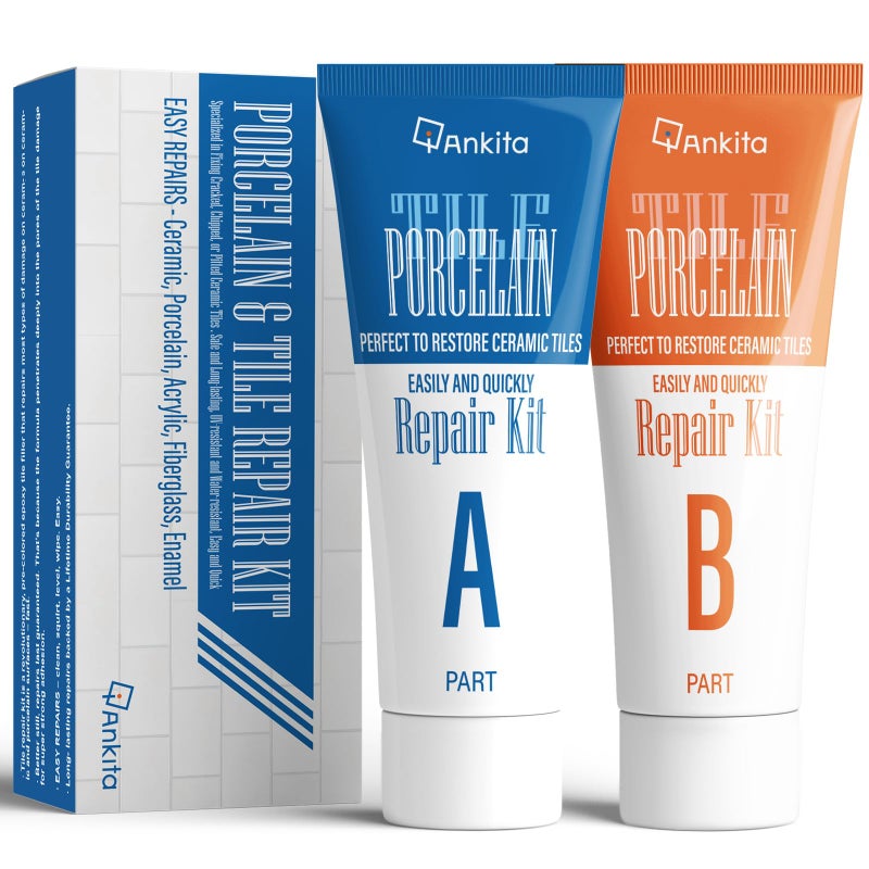 Porcelain Repair Kit White HighGloss Chipped Sink Tile Repair Kit to Quickly Fix Sinks Chips and Tile Cracks with High Bond Strength Porcelain Sink Repair Kit for Tub Tiles Sinks and Toilet