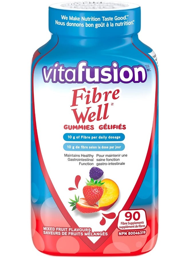 Vitafusion - Vitafusion Fibre Well Fibre Supplement Gummies, 90 Gummies - Image 1