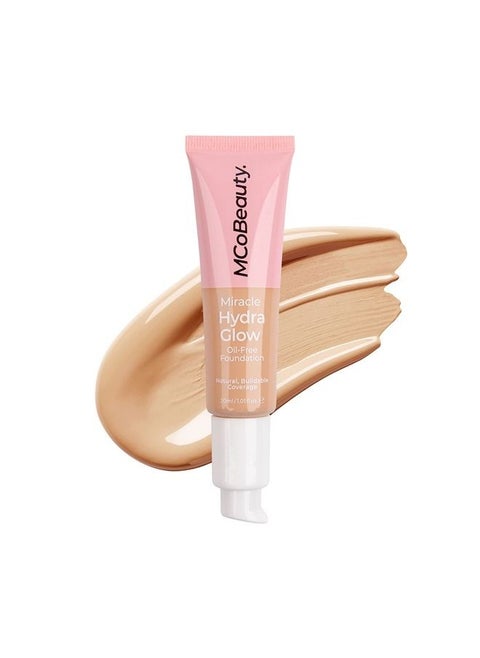 Miracle Hydra Glow Oil-Free Foundation - Corrects Skin Tone And Blurs Imperfections - Lightweight, Buildable Coverage - Hydrates And Nourishes - Luminous Complexion - Medium Beige - 1 Oz