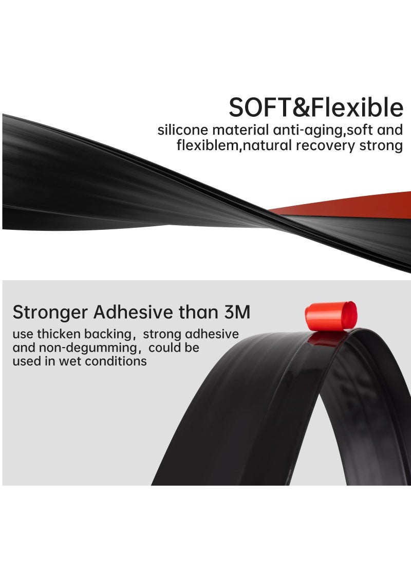 erorex Door Draft Stopper Length Under Door Seal Door Sweep for Exterior Interior  Door Bottom Draft Blocker Dust Noise Insulation Weather Stripping Draft Guard Insulator 6 X 120cm Black - Image 4