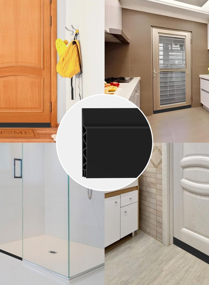 erorex Door Draft Stopper Length Under Door Seal Door Sweep for Exterior Interior  Door Bottom Draft Blocker Dust Noise Insulation Weather Stripping Draft Guard Insulator 6 X 120cm Black - Image 5