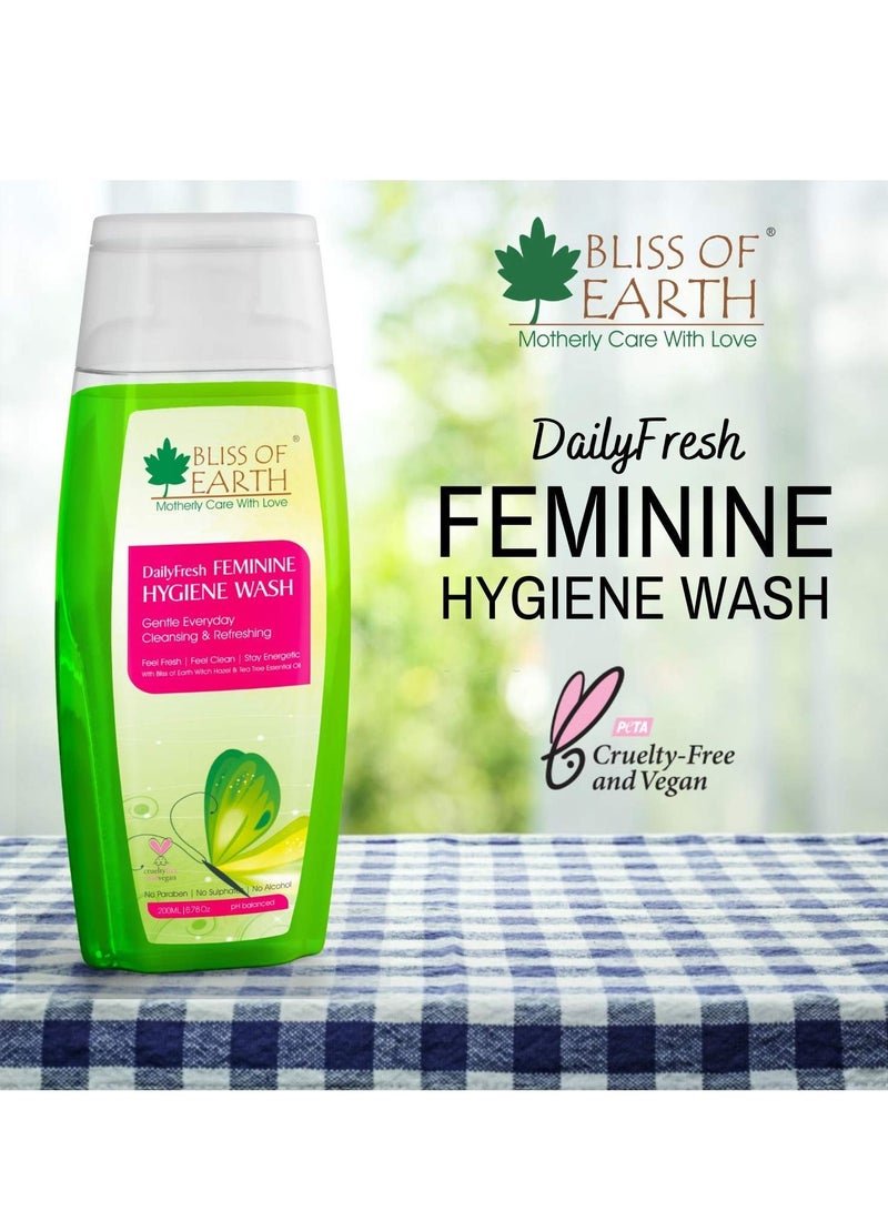 BLISS OF EARTH DailyFresh Feminine Hygiene Wash  200ML Enriched With Bliss of Earth Witch Hazel & Australian Tea Tree Essential Oil  Great For Daily Intimate Care - Image 2