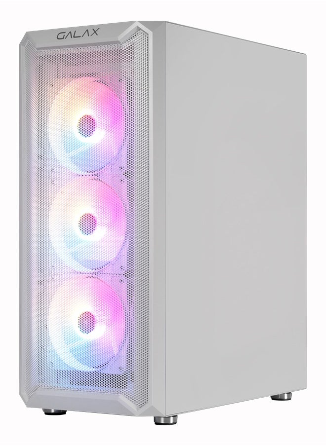 GALAX ATX PC Case REV-06 WHITE, 4 ARGB Fans, Left-Tempered Glass  - Image 2