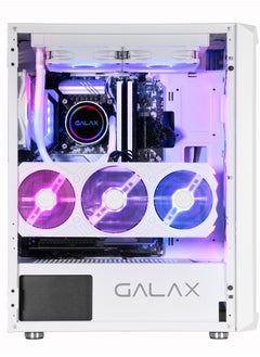 GALAX ATX PC Case REV-06 WHITE, 4 ARGB Fans, Left-Tempered Glass  - Image 3