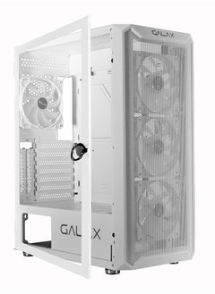 GALAX ATX PC Case REV-06 WHITE, 4 ARGB Fans, Left-Tempered Glass  - Image 5