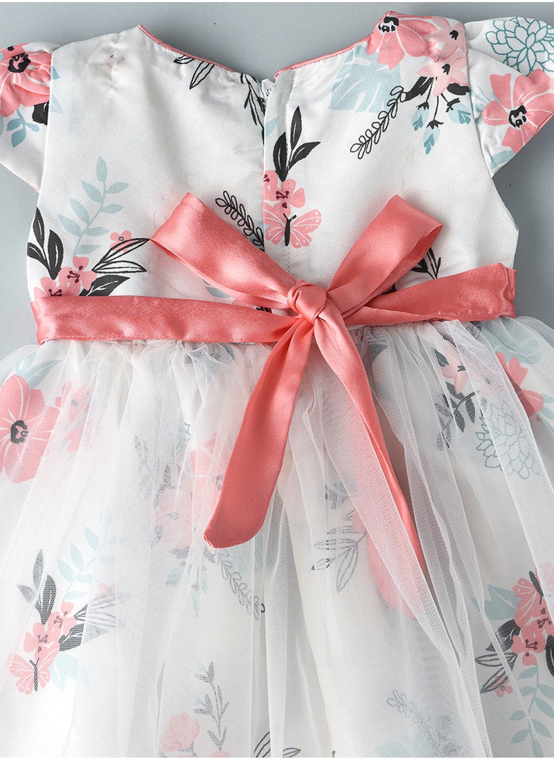 Jelliene Woven floral half sleeves dress  - Image 5