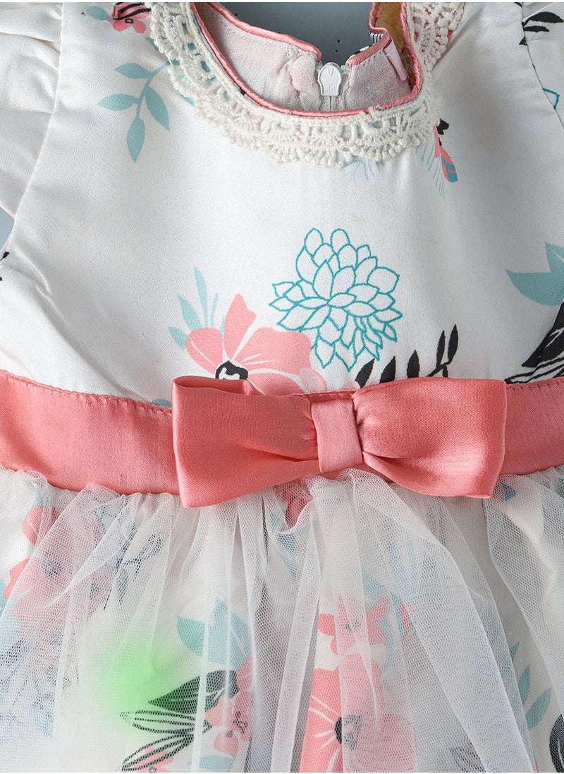 Jelliene Woven floral half sleeves dress  - Image 4