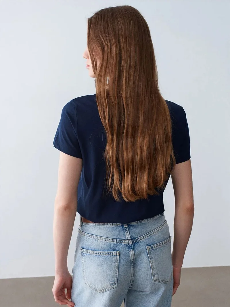 ديلفين Dilvin Women's Crew Neck Short Sleeve T-Shirt