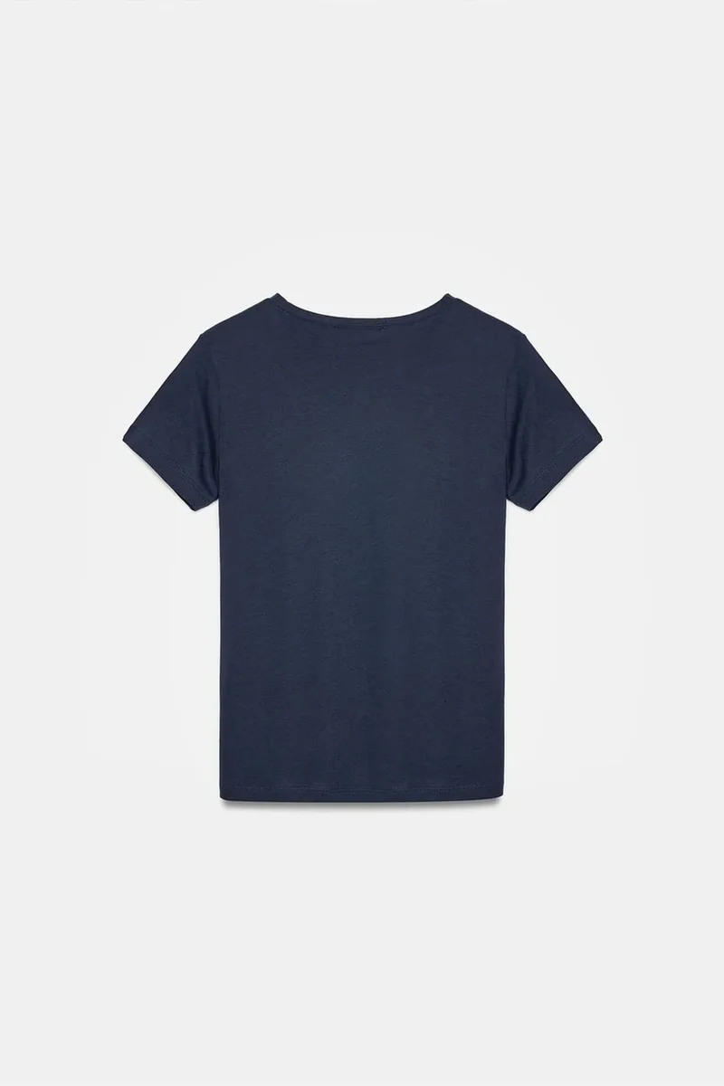 Dilvin Navy Blue DILVIN Women's Crew Neck Short Sleeve T-Shirt for Women | Best Price UAE